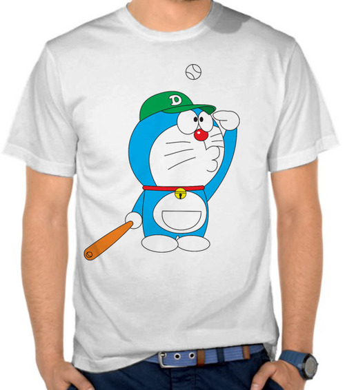 jual kaos doraemon play baseball doraemon satubaju jual kaos doraemon play baseball doraemon satubaju