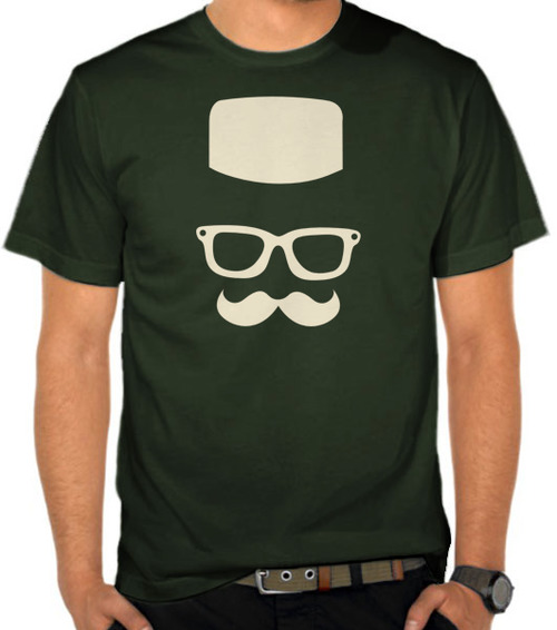 Hipster - Kumis, Topi, Kacamata