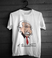 Jual Kaos Karikatur Albert Einstein Tokoh Satubaju Kategori Casual Gambar