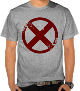 X Men Button Ruby Red