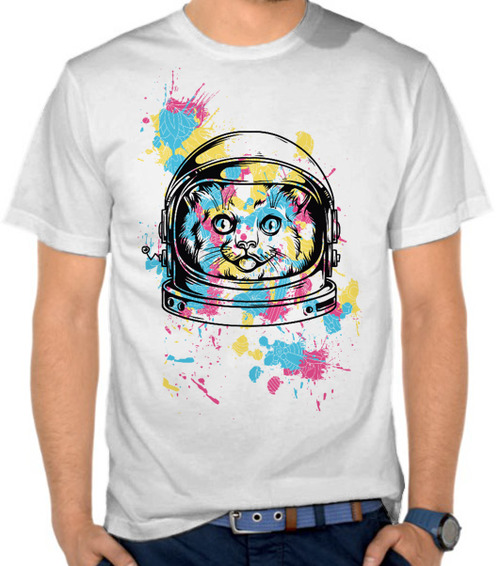 Jual Kaos  Astronaut Cat Sains Teknologi SatuBaju com