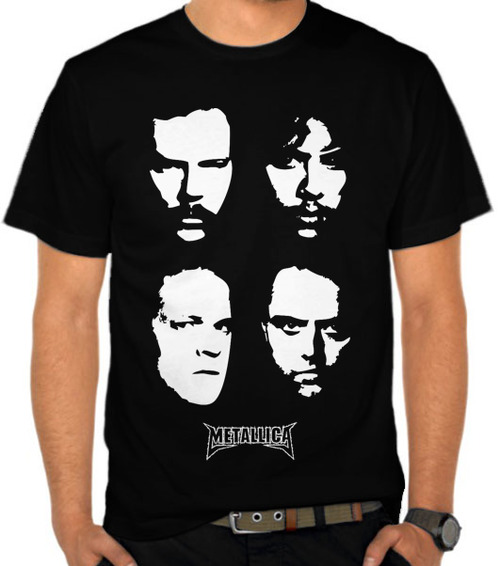 Metallica Member Face Silhouette