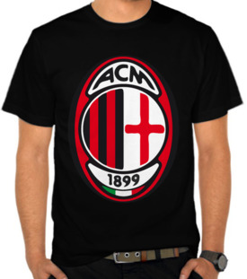 Jual Kaos Sepak Bola Logo AC Milan Simpel Liga Italia 