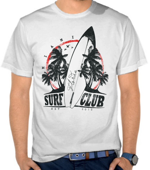 Jual Kaos  Miami Surf  Club Surfing  Selancar SatuBaju com