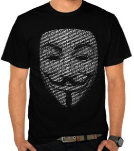 V For Vendetta Mask Typografi