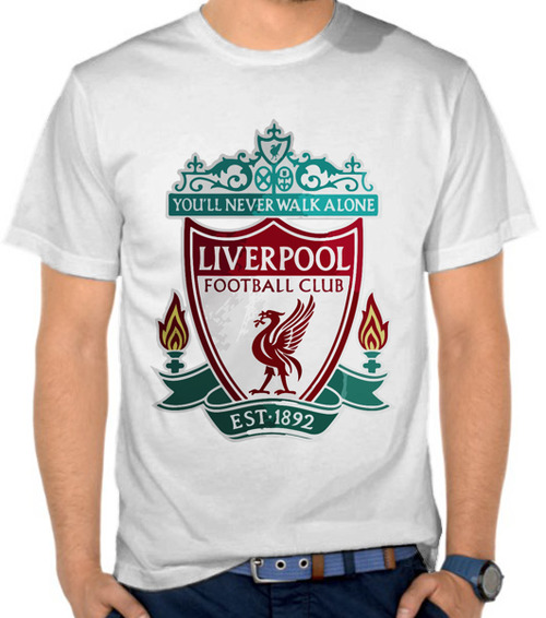 Jual Kaos Liverpool Logo 4 Liga Inggris SatuBaju com